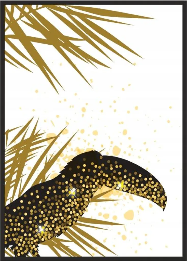 Poster Fotografico Toucan P699 - Cornice 53x73 cm Alta Definizione