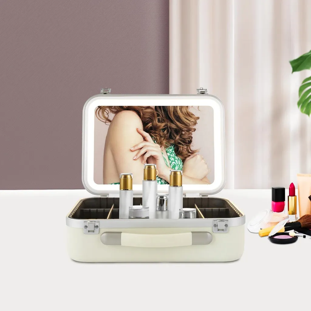 Boîte de rangement maquillage miroir LED réglable - Modèle Elite 2000 - 4