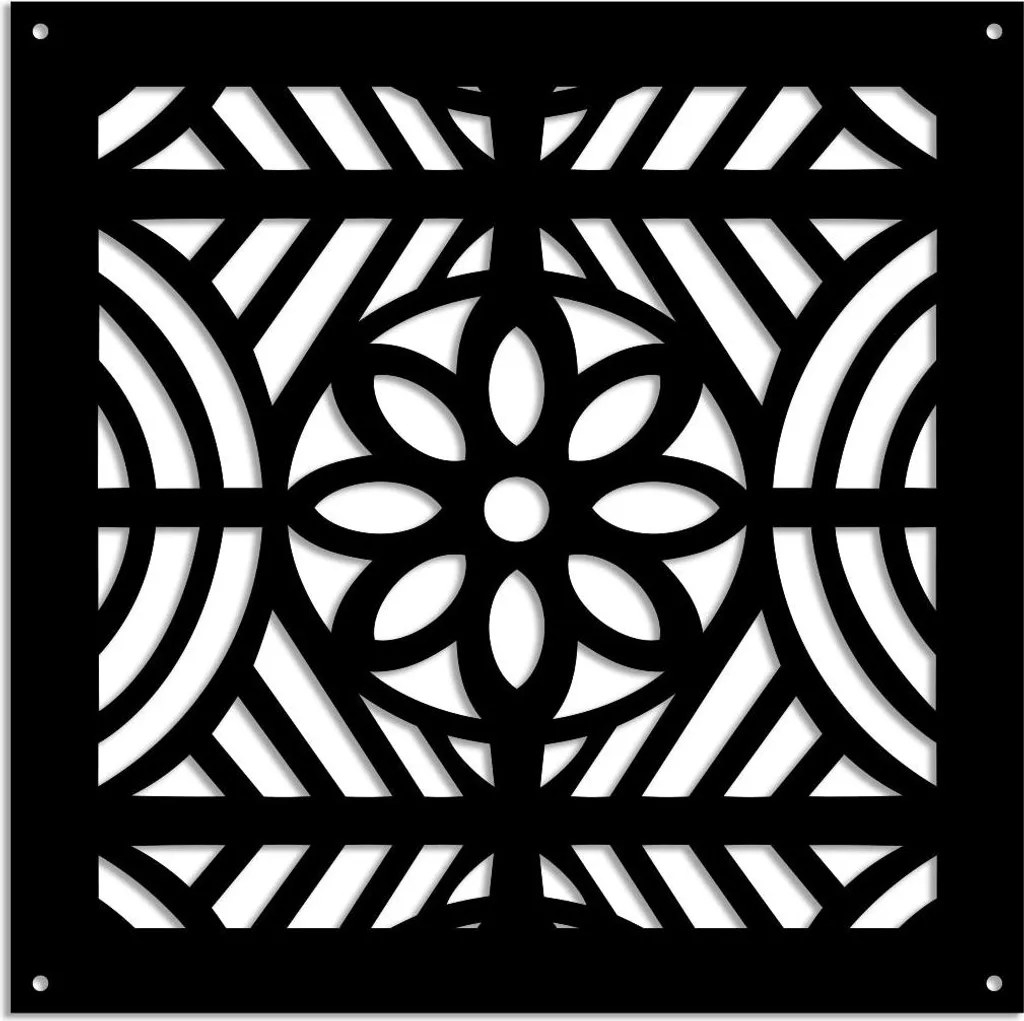 PROVENZA Pannello PVC Traforato Nero 98x98 cm | Parasole Frangisole