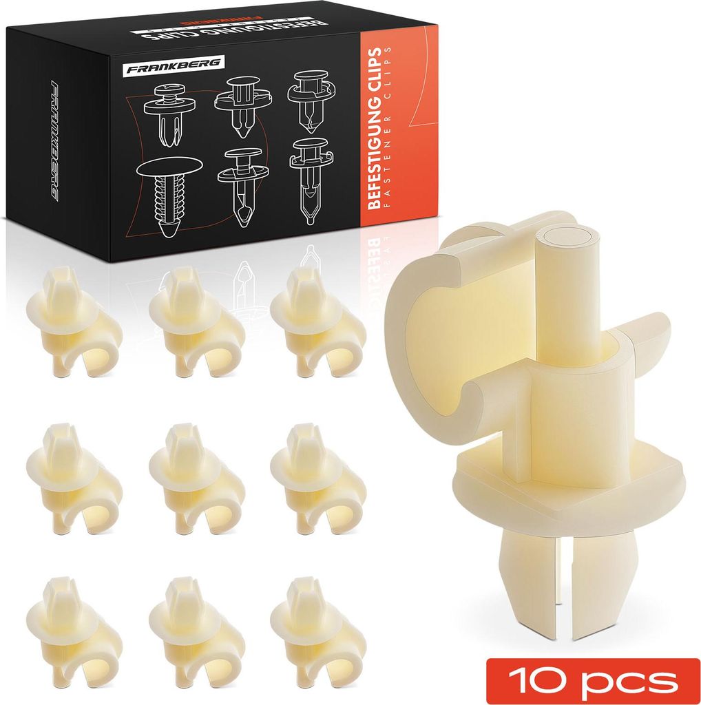 Frankberg 10x Befestigungsclips Motorhaube für VW Golf IV 1J5 4 Passat Audi 80 Quattro