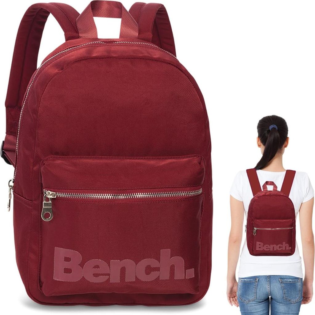 Rucksack Damen Freizeitrucksack Damenrucksack Bench Daypack small klein Handtaschenrucksack Mädchen backpack 64158 5100 Brombeer Rot + Schlüsseletui