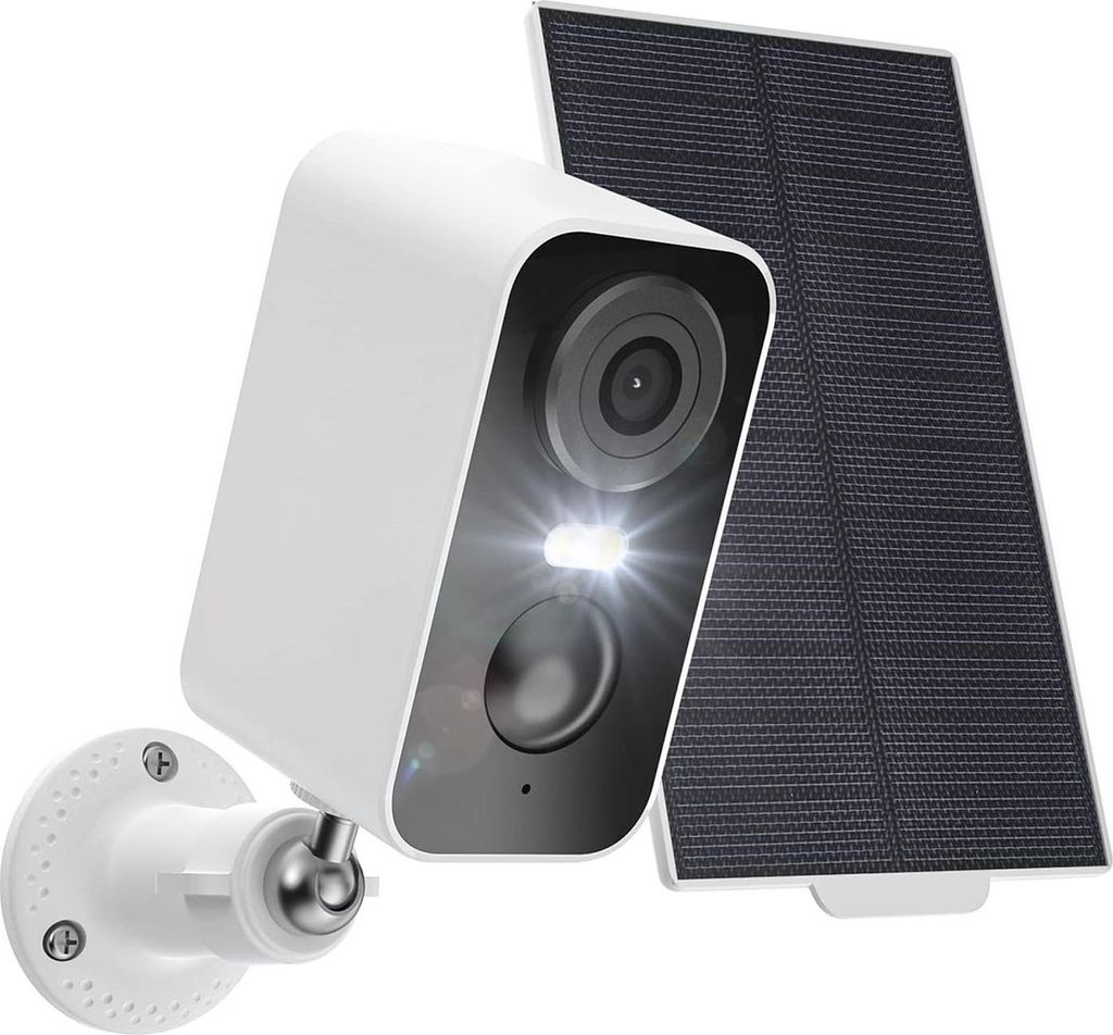 2K-Solarzellen-Überwachungskamera, WLAN, PIR-Personenerkennung, 2-Wege-Audio