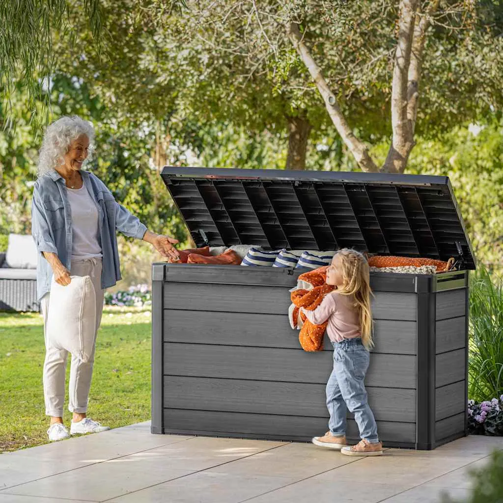 Cabanon de jardin Keter Cortina 757 aspect résine gris anthracite