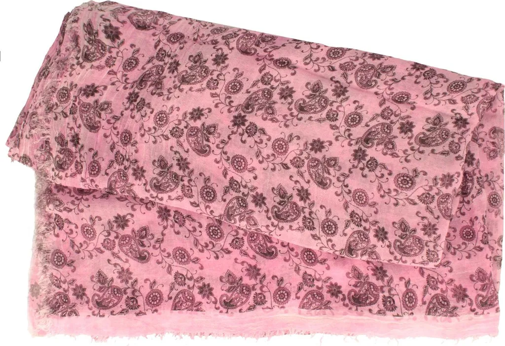 Foulard et écharpe d'été à franges avec motif floral paisley stylé