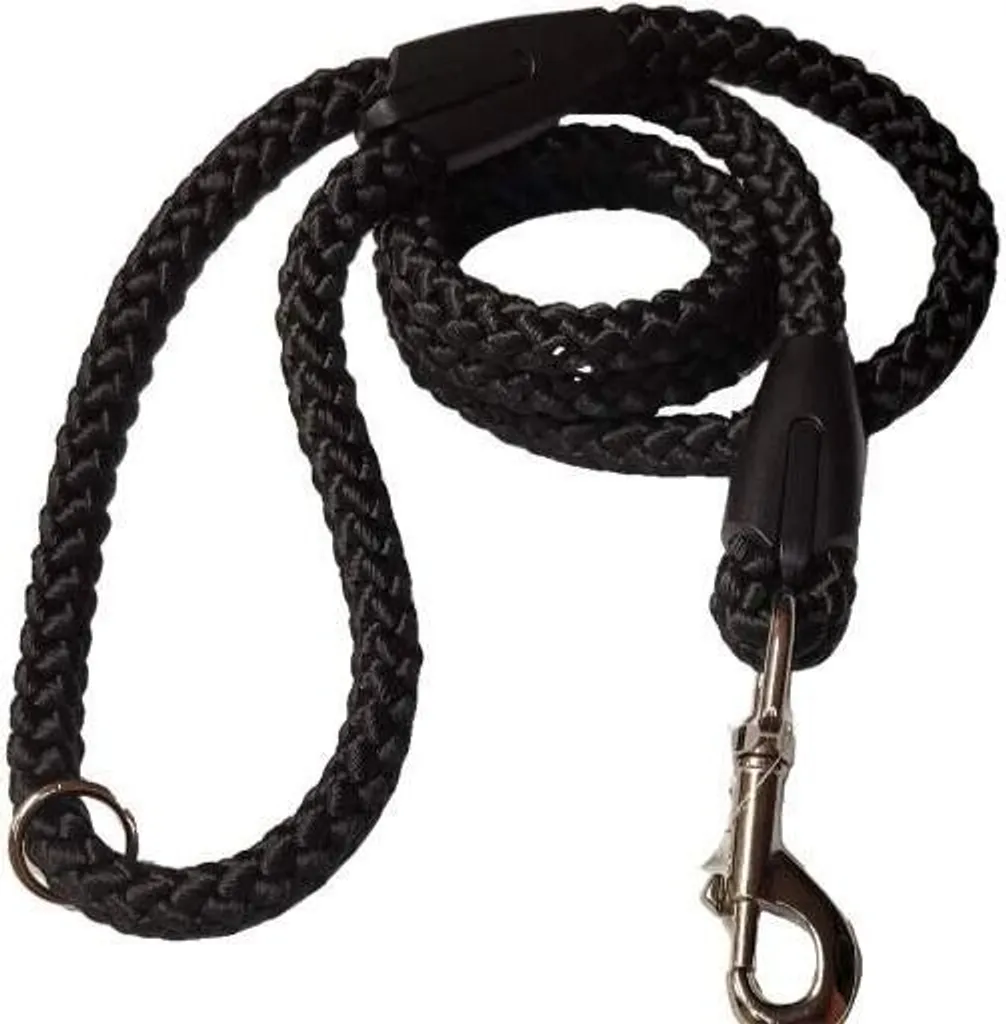 Guinzaglio Palkar 150cm Nero - Corda Rock per Cani Dinamici