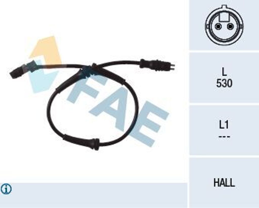 FAE ABS Sensor Raddrehzahl Vorne für RENAULT SCÉNIC II Produktbild 