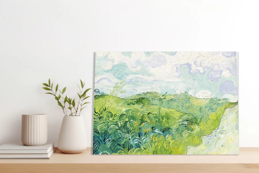 Tableau Impressionniste Van Gogh Vert Format XXL 100x70 Qualité Pro