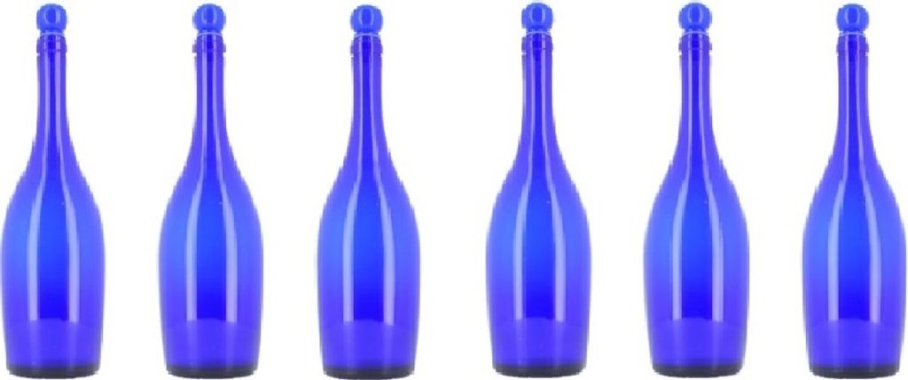 BELLEROFONTE Bottiglia di vetro blu per acqua 750 ml con Immagine del prodotto 