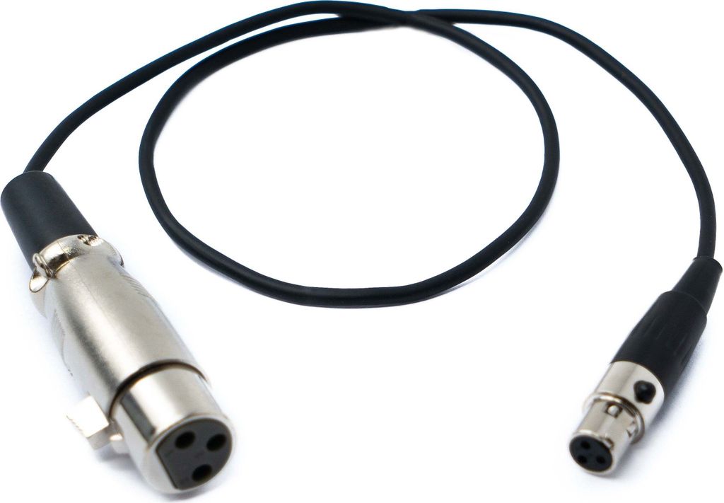 SYSTEM-S Audio Kabel 50 cm Mini XLR 3 polig Buchse zu XLR 3 polig Buchse Adapter Schwarz
