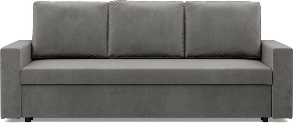 Sofa mit Schlaffunktion NEO, Wohnzimmer Couch 3-Sitzer 220x92cm, Hellgrau