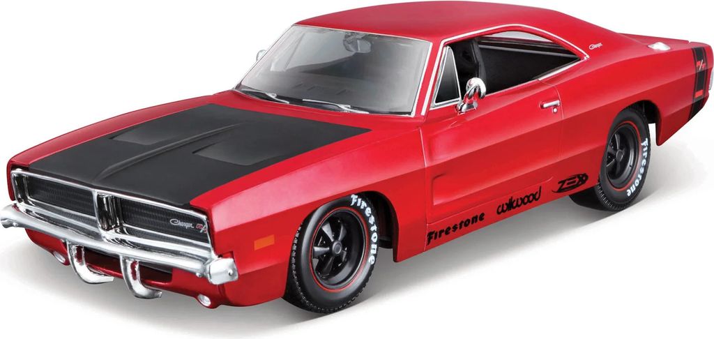 Maisto - 1969 Dodge Charger R/T, rouge, Classic Muscle, Image du produit 