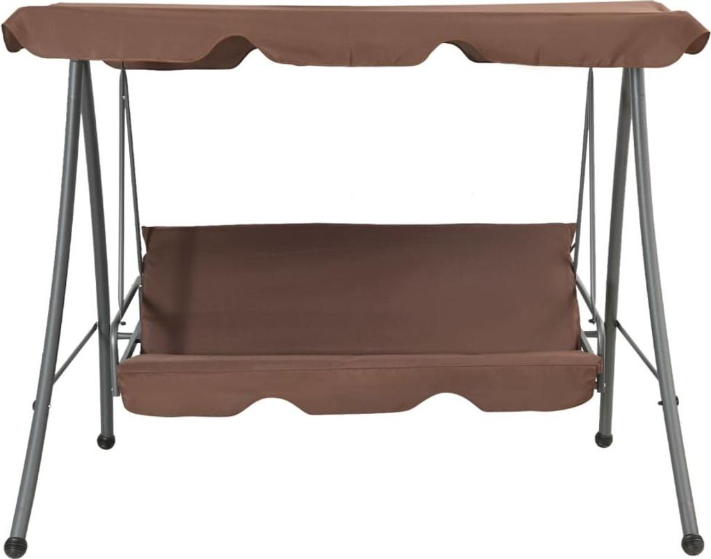 vidaXL Hollywoodschaukel mit Sonnendach Kaffeebraun