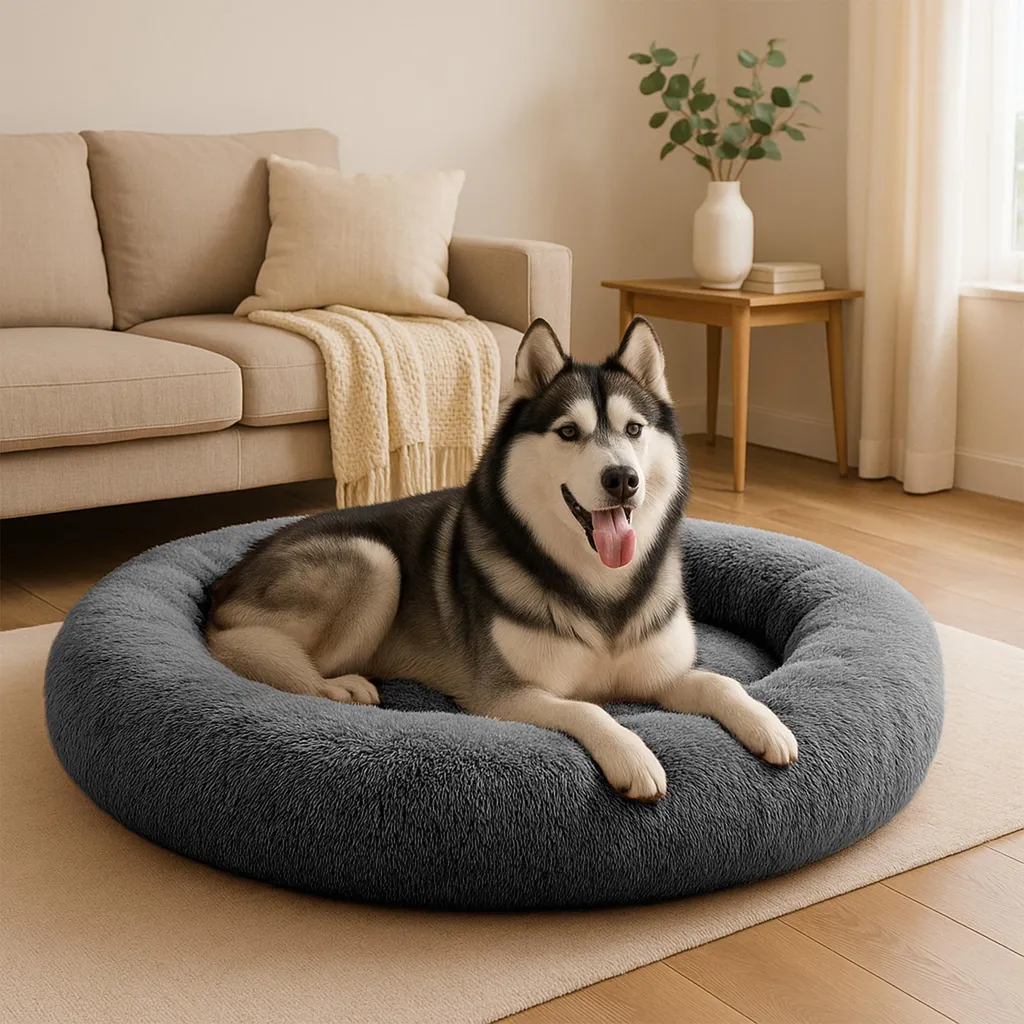 Offerta Cuccia Belviona Donut 120cm Antracite | Letto Peluche Extra