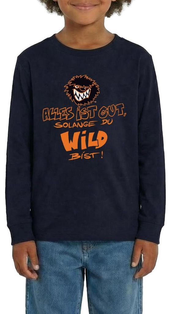 Spreadshirt Die Wilden Kerle Spruch Motto mit Logo Teenager Premium Langarmshirt, 146/152 (10 Jahre), Navy