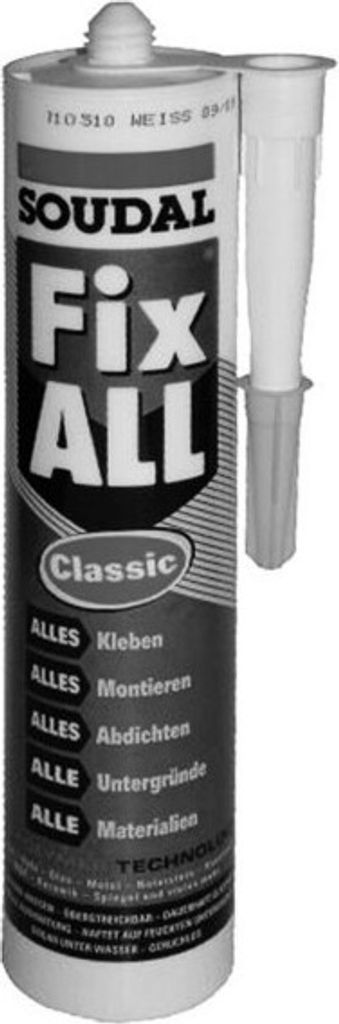 Montagekleber für Sockelleisten und Fußleisten aus Metall