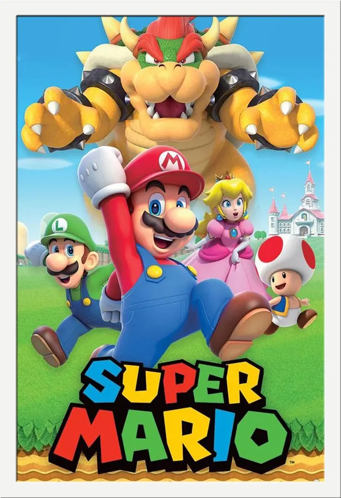 Cadre interchangeable Super Mario poster acrylique Shinsuke MDF