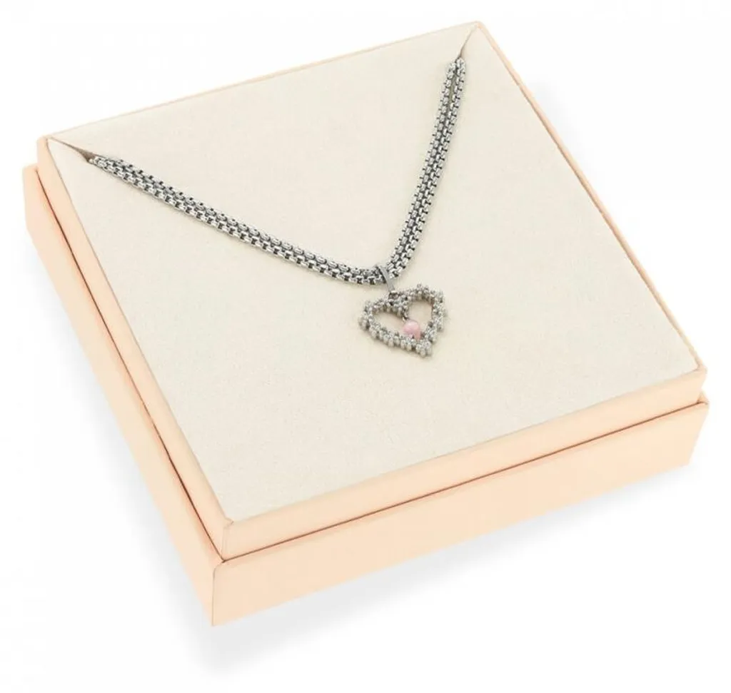 Collier Eins Ojset02S avec Pendentif Géométrique et Finition Argentée