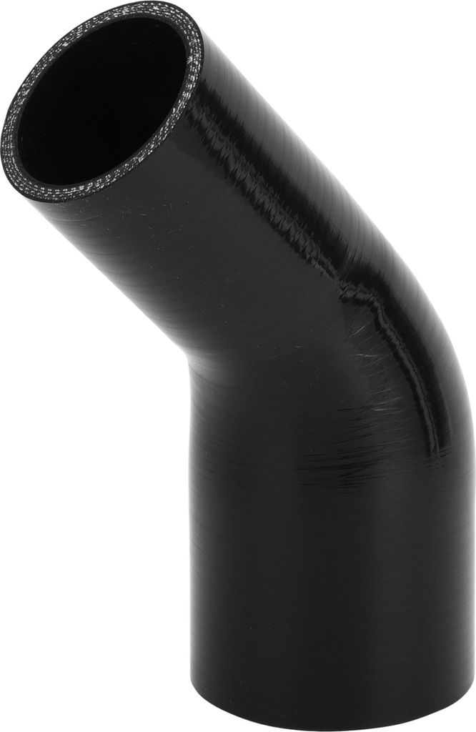 1 Stück 51-70mm/2.01-2.76" ID 102mm/4.02" Länge 45 Grad Schwarzer Autosilikonschlauch Kühlmittelschlauch Universal