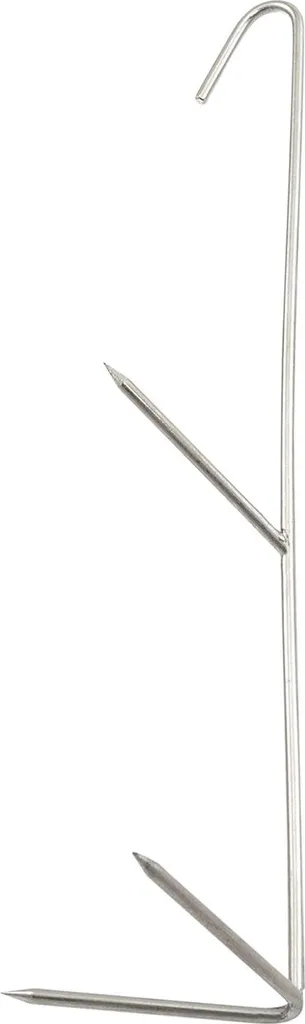 Crochets de fumage professionnels en acier inoxydable 3mm - Set de 10 unités