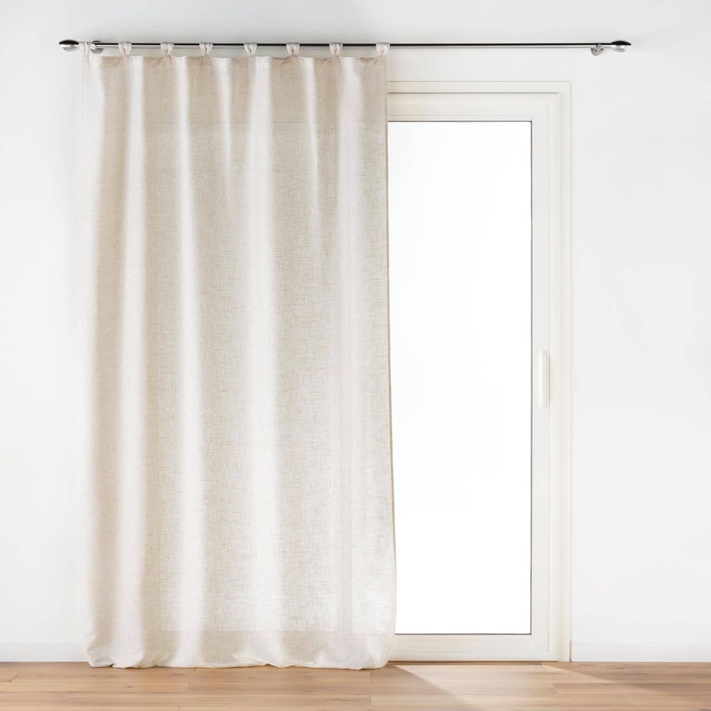 Vorhang mit Schlaufen, Leinenoptik, PAULINE, 140 x 240 cm Produktbild 