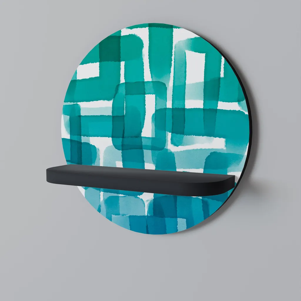 Étagère ronde noire murale en métal pour une décoration moderne chic