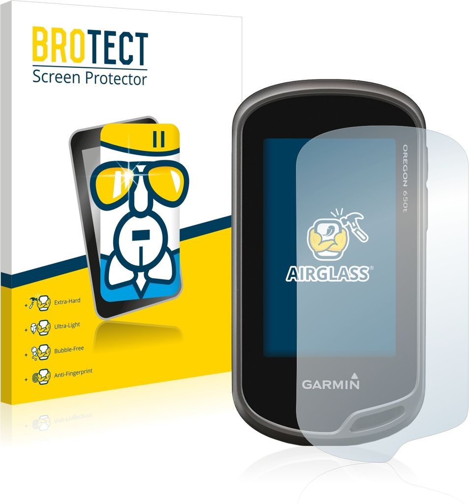 BROTECT Schutzglas für Garmin Oregon 650t Schutzfolie Panzer Folie Glas Display Schutz klar