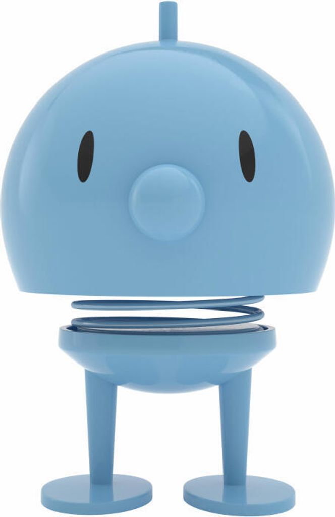 Hoptimist Large Bumble, Wackelfigur, Wackel Figur, Dekoidee, Dekoration, Kunststoff, Hellblau, H 13.5 cm, 2002-61