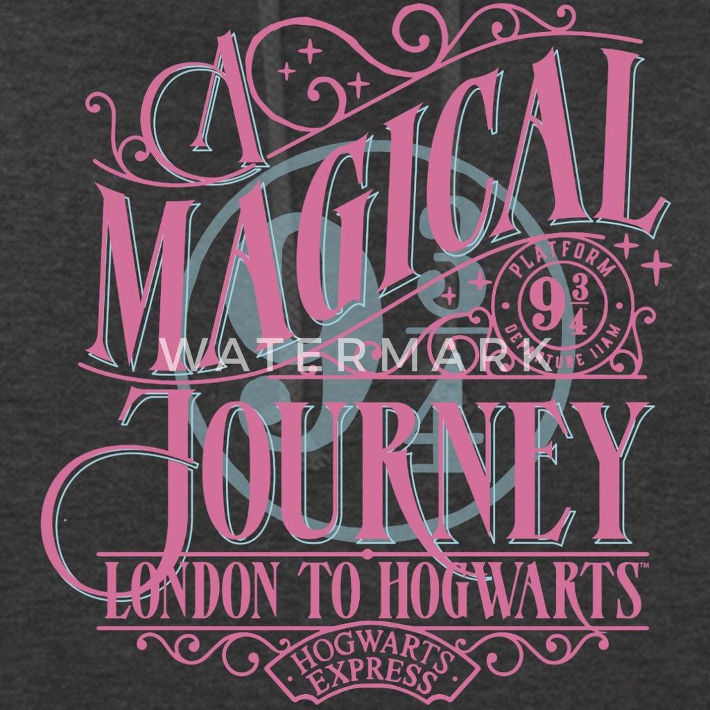 Spreadshirt Harry Potter Gleis 9¾ Design In Rosa & Blau Damen Hoodie, S, Anthrazit
