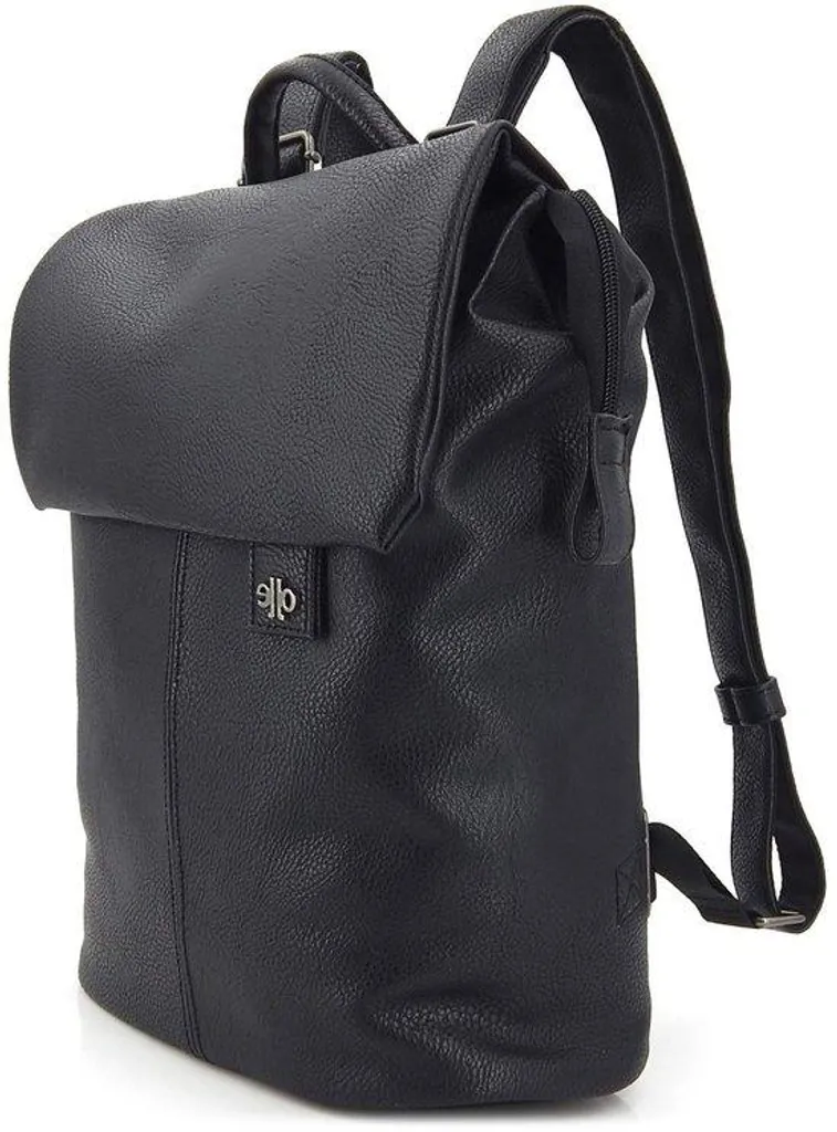 Petit sac à dos noir imperméable en simili cuir pour les cours