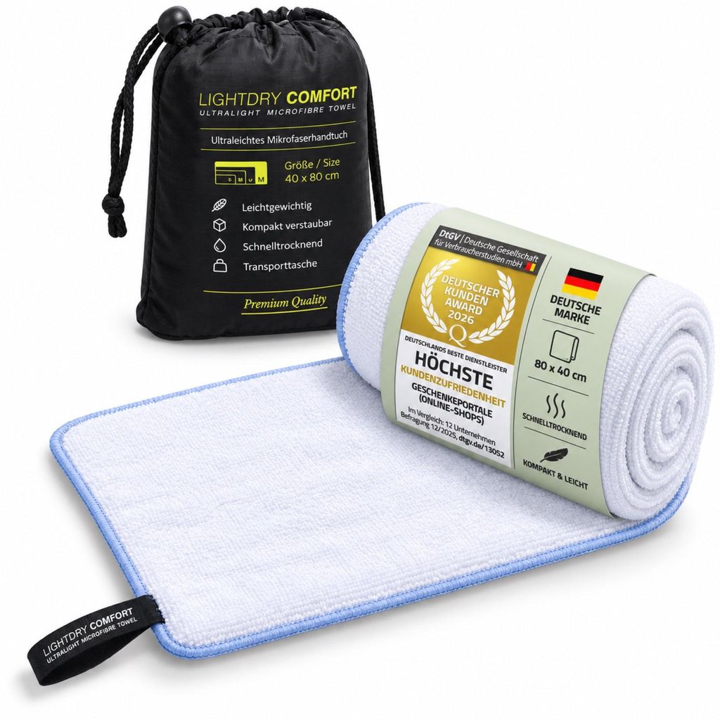 LightDRY microvezel handdoek, reis handdoek voor sport, Productafbeelding 
