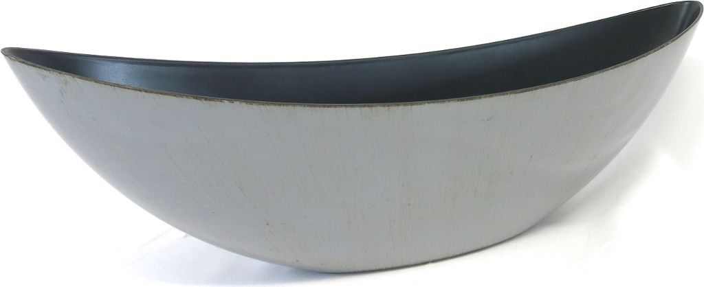 Kunststoff Blumentopf Schiff grau-gesprenkelt 55,5 x 17,5cm Produktbild 