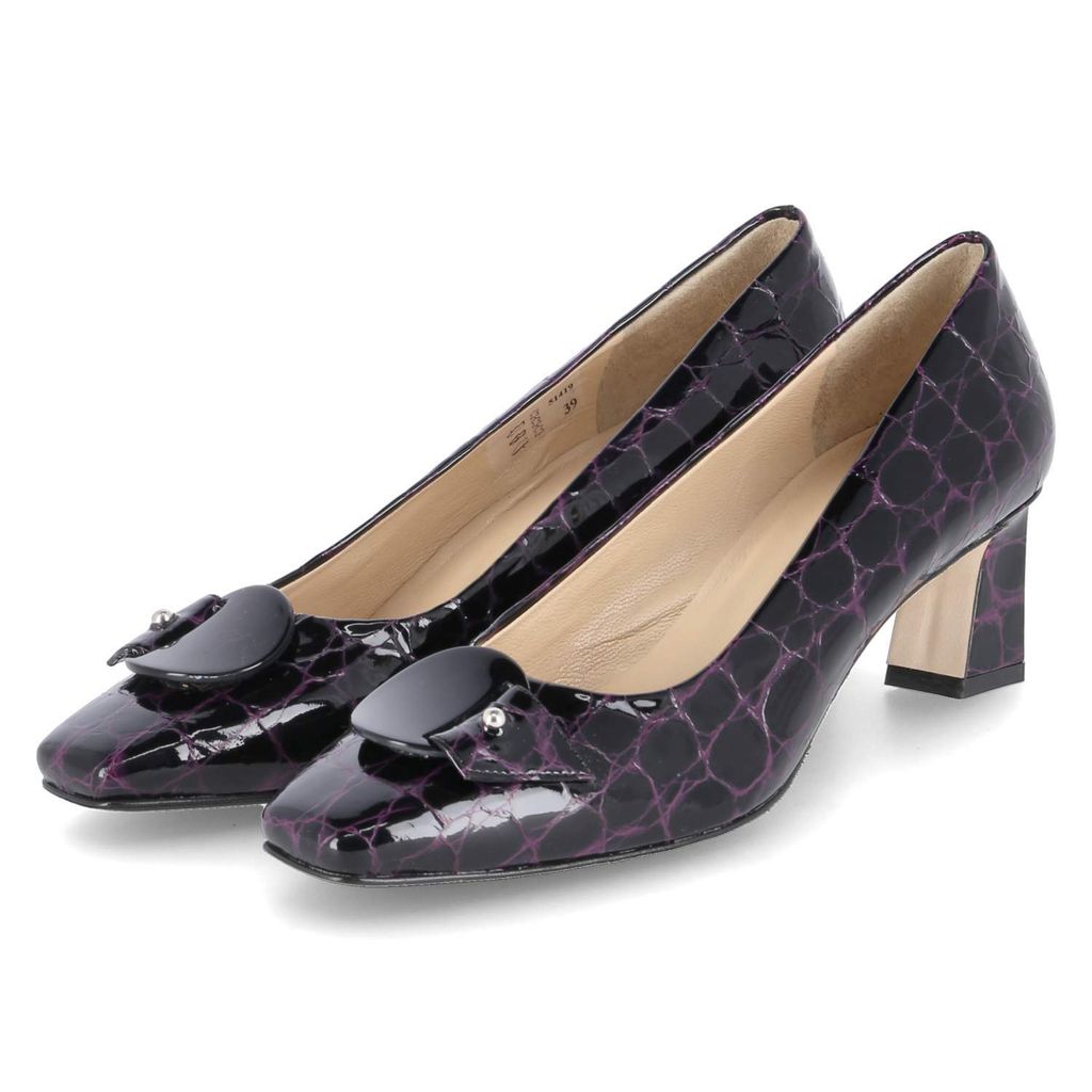 Brunate Damen Pumps Schwarz-Lila Größe: 43