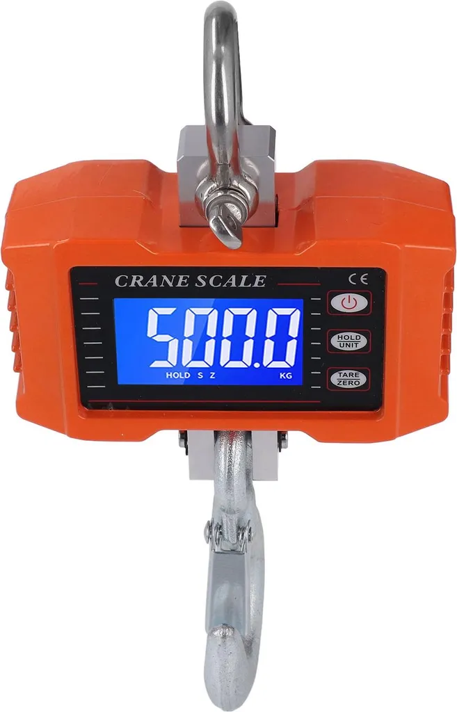 Peson électronique industriel 1T avec écran digital et crochet fixe