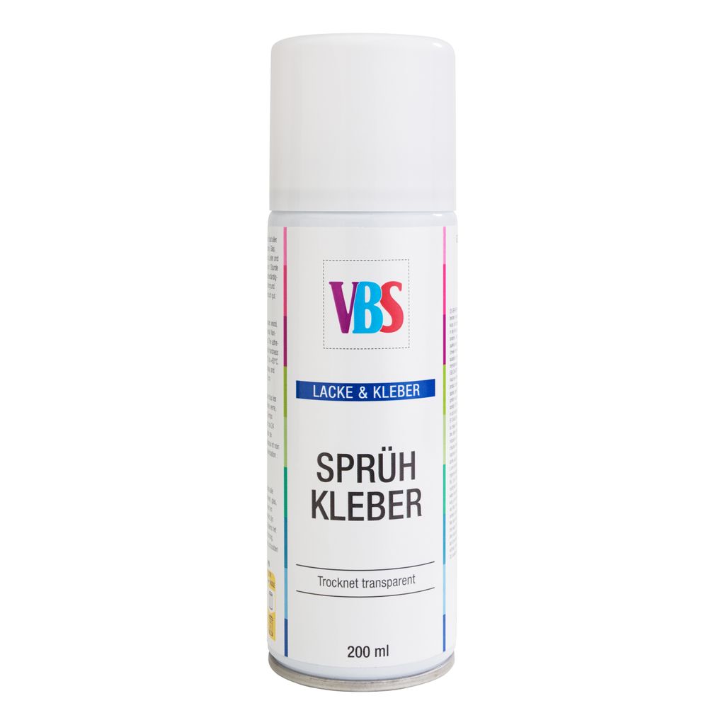 VBS Sprühkleber transparent 200 ml für Bastelarbeiten und Dekorationen