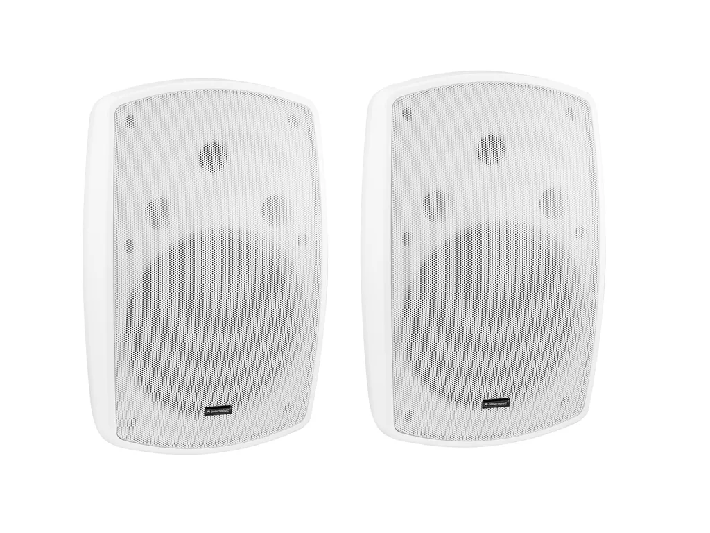 Système audio mural pour salon et commerce OMNITRONIC OD-8 blanc 2 pcs