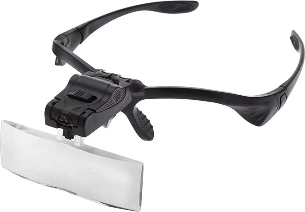 Lunettes de Lecture LED Noir avec 5 Lentilles Interchangeables de Précision