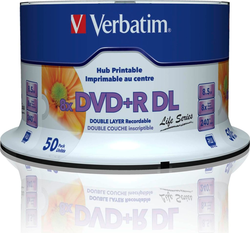 Verbatim 50 x DVD+R DL Zdjęcie produktu 