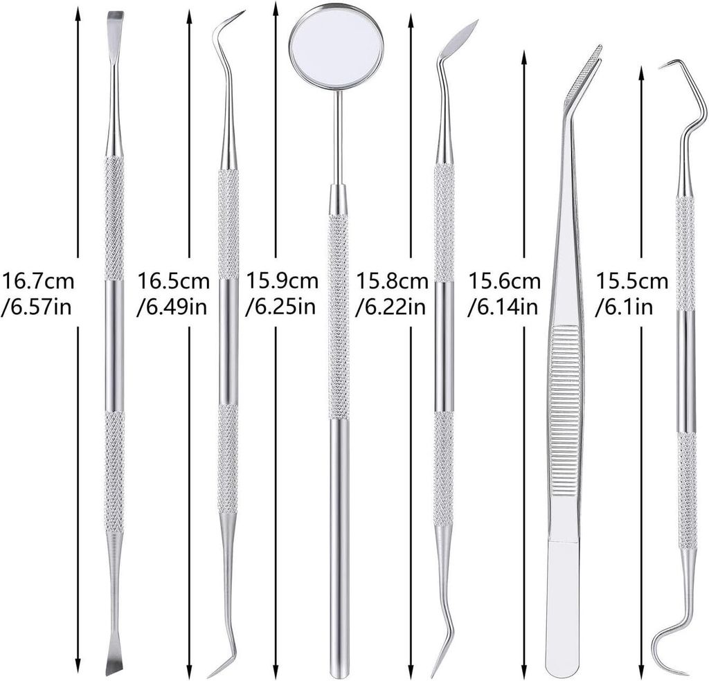 6er Zahnpflege Set, Zahnarzt Instrumente Zahnarztbesteck Produktbild 2