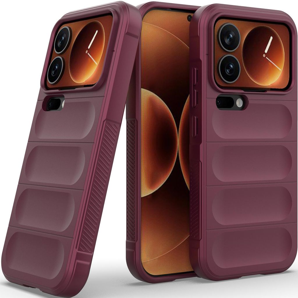 Handyhülle für Xiaomi 17 Pro Weich TPU Silikon Stossfest Anti-rutsch Hülle bordeaux