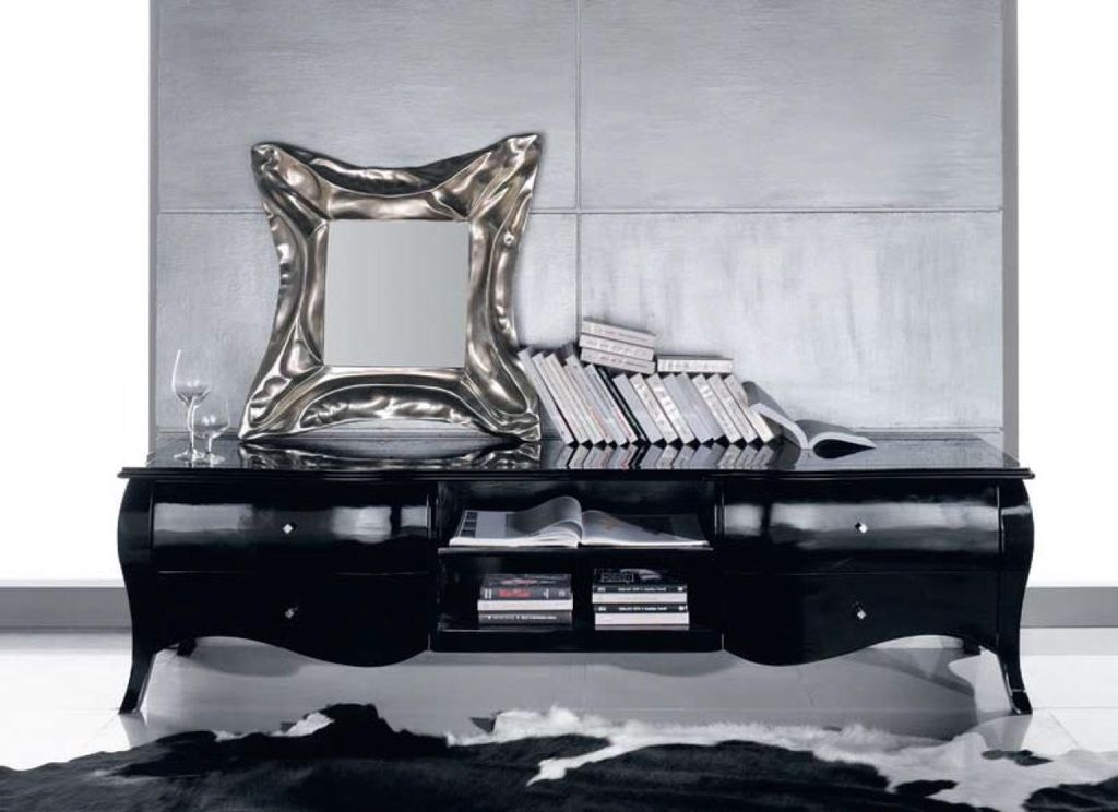 tv Ständer Sideboard rtv Lowboard Regale Wohnzimmer Holz Schwarz Kommode Tische