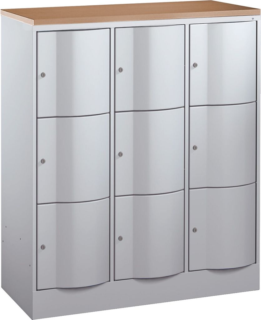 Offene Garderobe Schließfachschrank Garderobenschrank 9 Fächer 125x115x54 cm