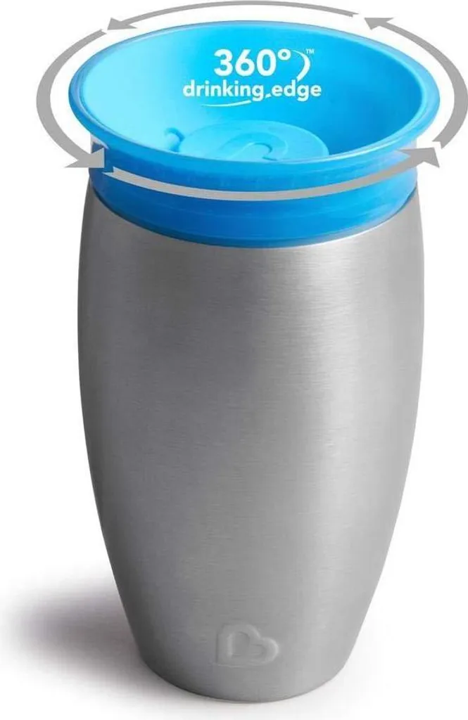 Munchkin 01245001 Tazza Termica Miracle 360 Acciaio Blu 296ml