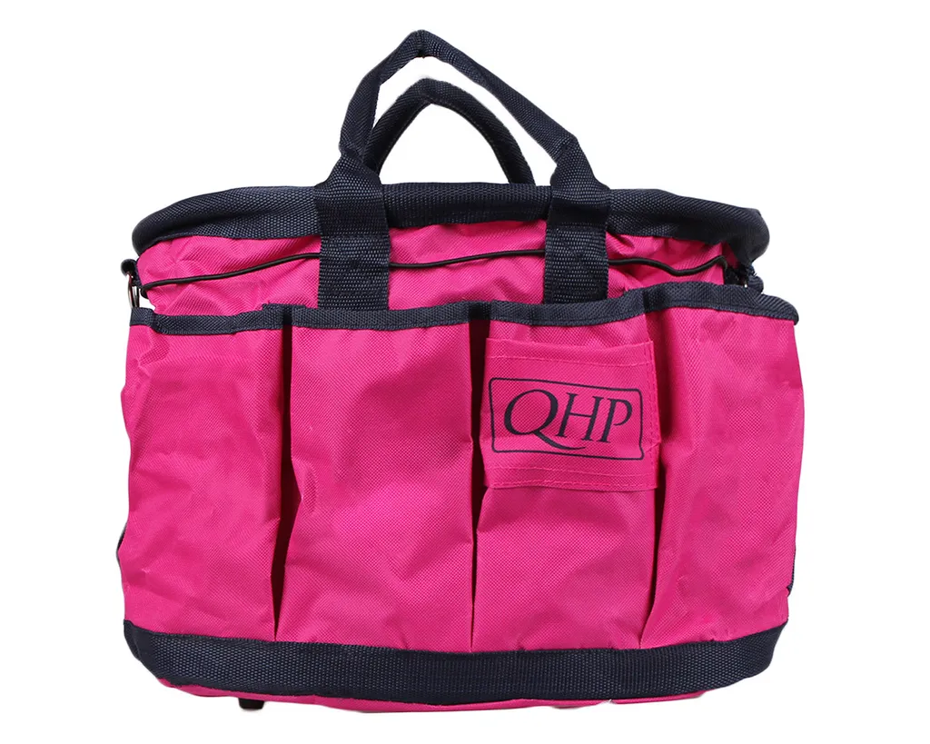Sac de pansage Fuchsia/Navy - Organiseur de brossage équitation complet