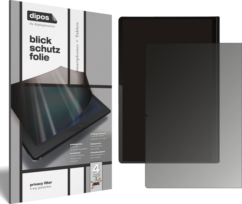 Blickschutzfolie für Lenovo Yoga Tab 11 matt Schutzfolie Folie Display Schutz dipos