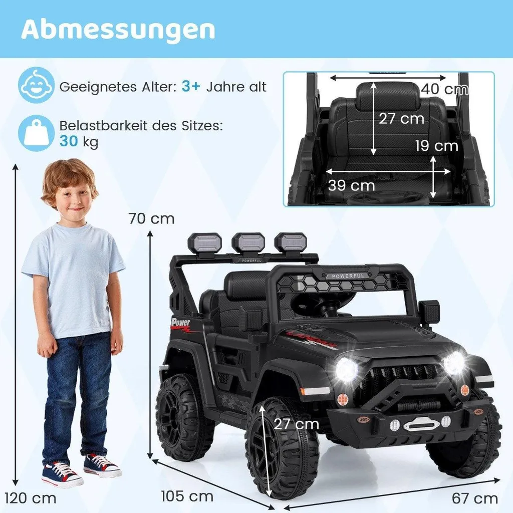Voiture enfant télécommandée 12V pour un pilotage sûr et sans risque