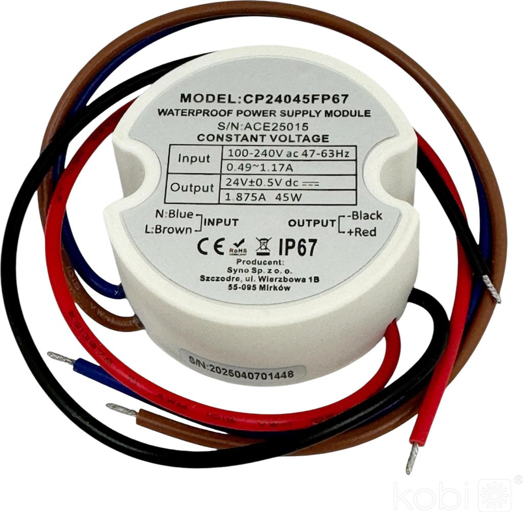 Kobi Hutschachtel-Netzteilmodul 24V 45W 1,88A IP67 Produktbild 