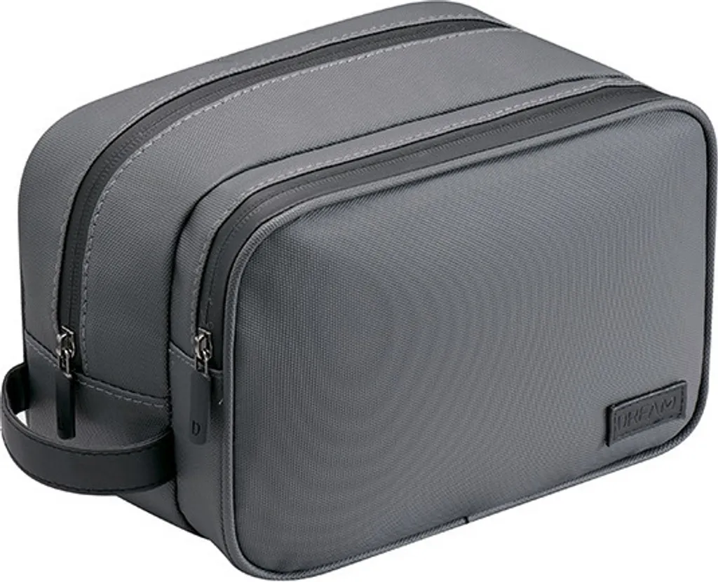 INF Toiletry Bag Business Grigio | Organizer Doppio Strato Elegante