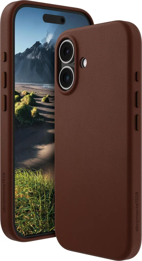 Custodia Roskilde MagSafe iPhone 16 in Pelle - Marrone Scuro Premium