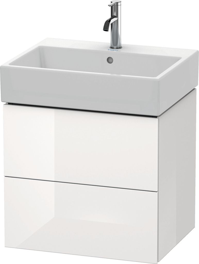 Duravit L-Cube Waschtischunterbau wandhängend, 2 Schubkästen, 584x544x459mm, LC627502222