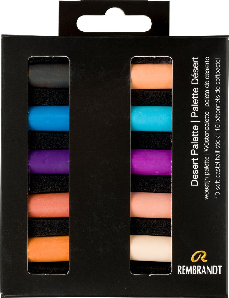 Rembrandt Set weiche Pastelle, Wüstenpalette I 10 Pastelle in halber Größe